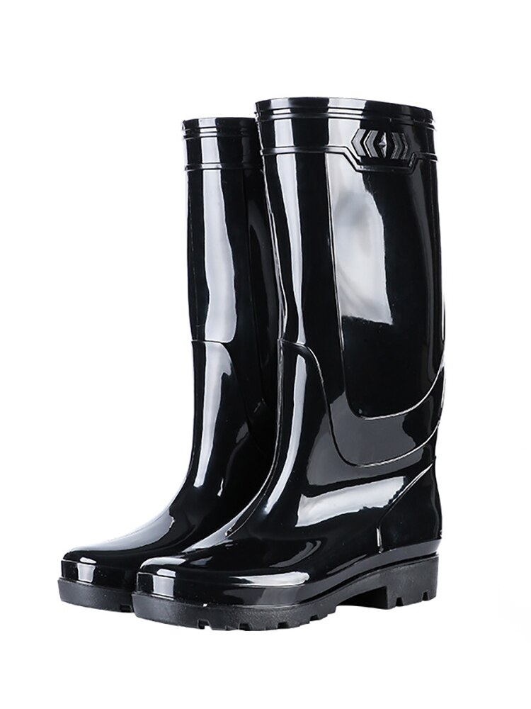 Men's Safety Work Rainboots PVC Waterproof Water Shoes Man Autumn Non-Slip Knee-High Rain Boots: 44