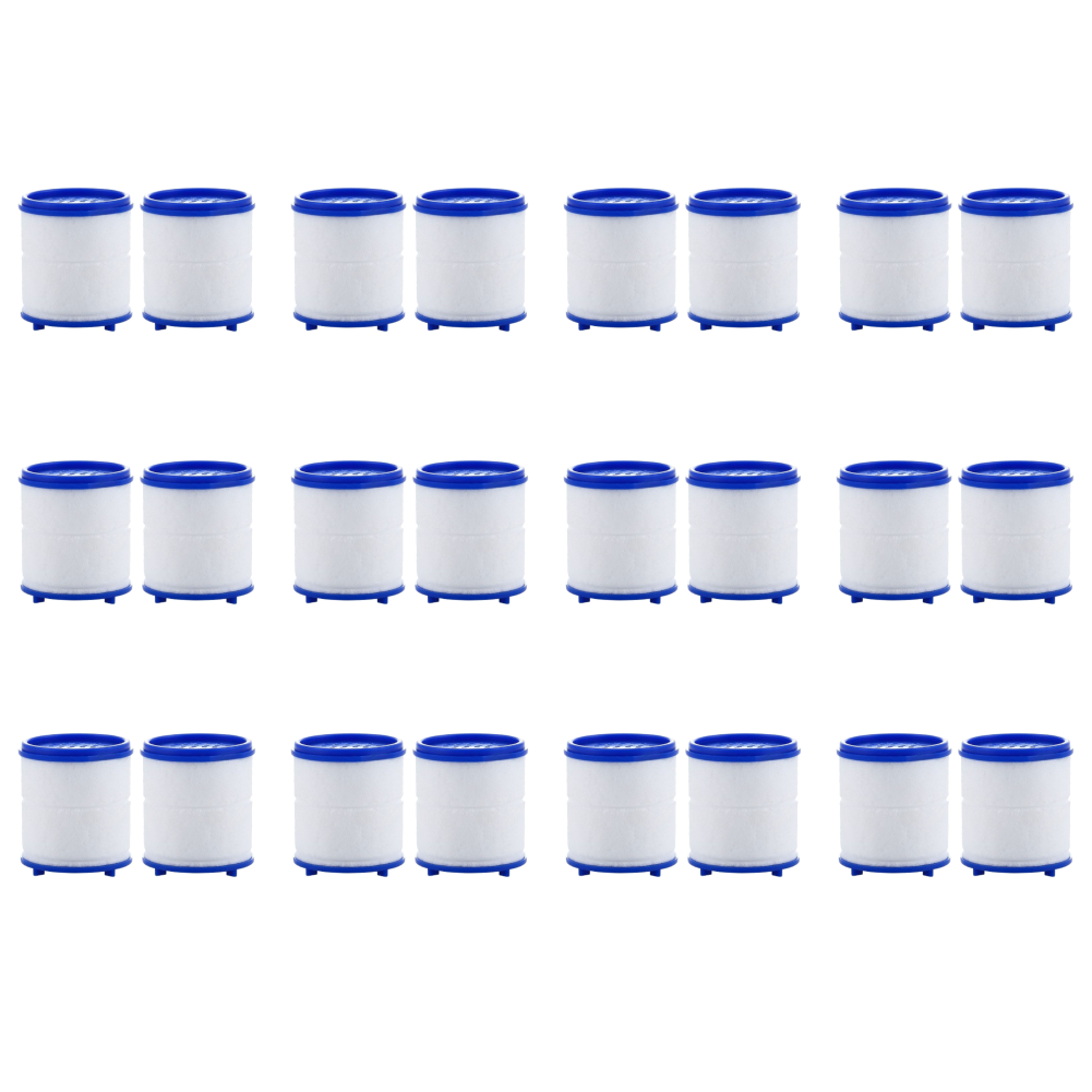 24-2 Stuks Kraan Waterfilter Purifier Element Huishoudelijke Waterfilter Voor Keuken Badkamer Douche 360 ° Verwijderen Chloor Zwaar Metaal: Black