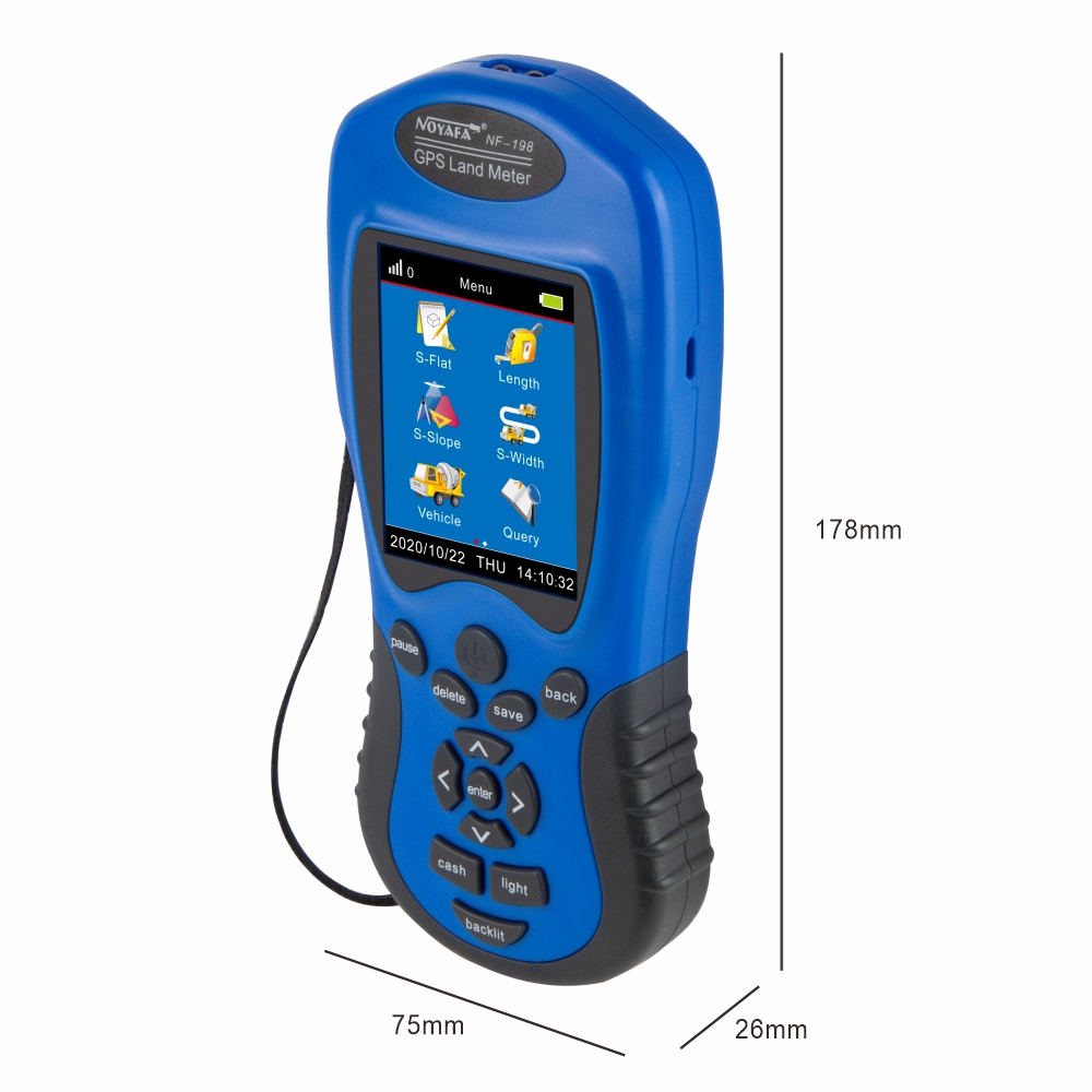 NOYAFA NF-198 GPS Mu Meter Onderzoeksapparatuur Landmeterapparaat voor landmeet- en kaartgebied Meetinstrument op boerderijen