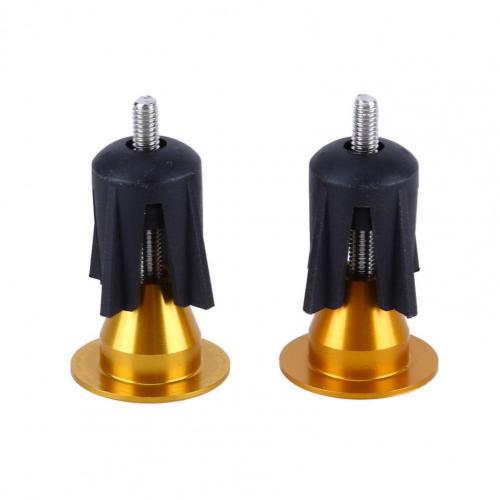 Verkoop! 2 Stuks Aluminium Mountain Fiets Fietsen Stuur 17-22Mm End Stopper Pluggen Caps: YELLOW