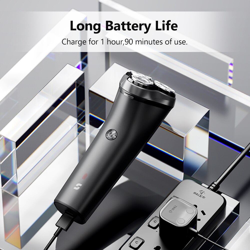 Sep Electric Shaver 3D Floating Razor Rechargeable Shaving Machine Wet-Dry Dual Use Waterproof Fast Charging Men Beard Trimmer