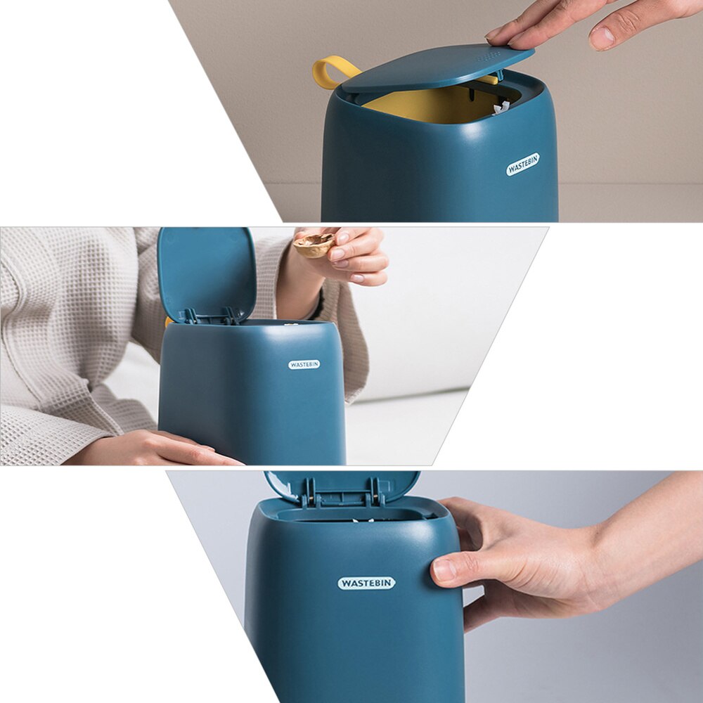 Mini Garbage Bin Storage Box Trash Can Organizer Mini Portable Trash for Office Desktop Trash Bin Use