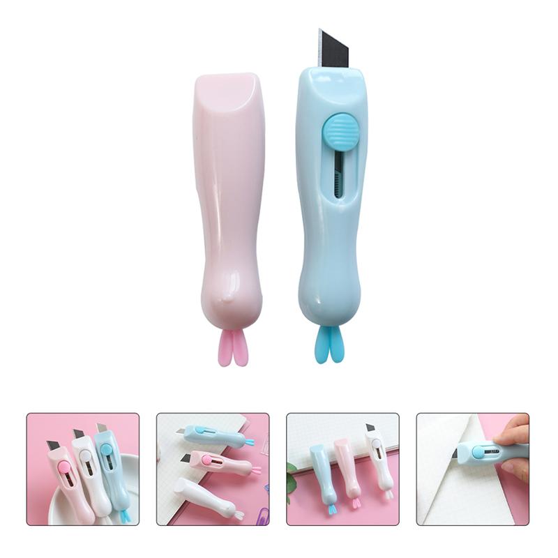 4 stuks intrekbare scheermesjes, mooi chique konijnenkunst, briefopener