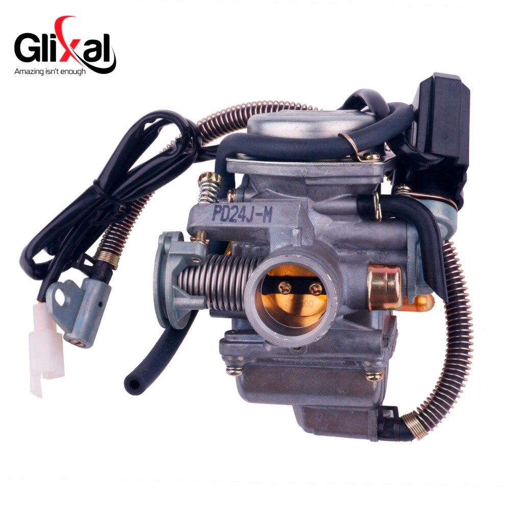 Keihin CVK Carburetor Carb with Electric Choke GY6 125cc 150cc Scooter Moped Buggy152QMI 157QMJ ATV Go-kart Engine (PD24J)