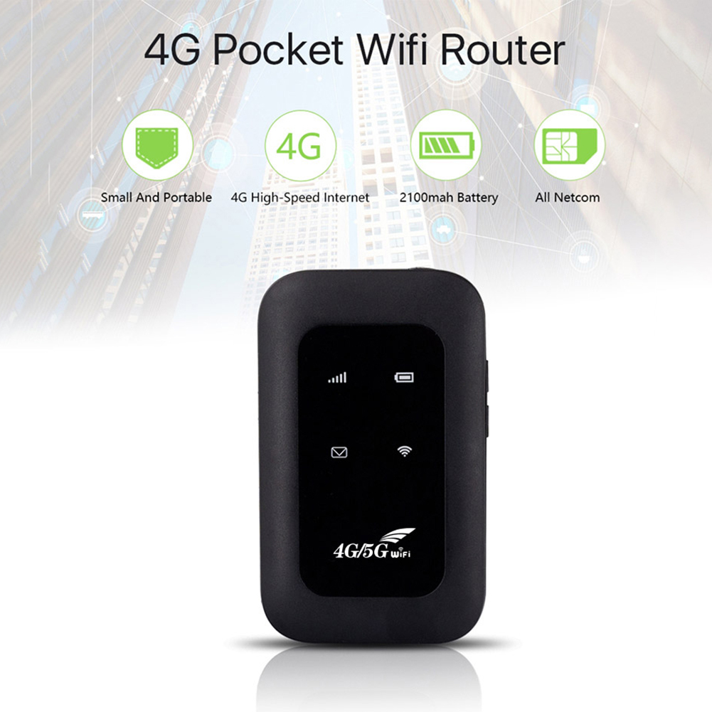 High Speed 4G LTE Mobile WiFi Hotspot with SIM Card Slot Wireless 4G LTE Modem Router for RV Travel Vacation Camping Remote Area