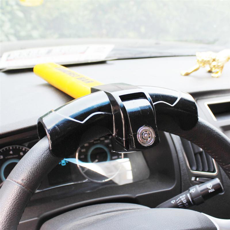 Candado antirrobo de alta seguridad para volante de coche, en forma de T, duradero, amarillo, para SUV, camión, 1 unidad