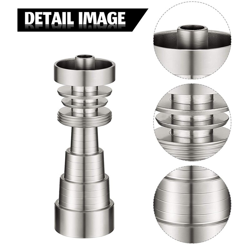 2 Pieces Titanium Wax Tool Stainless Steel Cap Wax Tool Universal 6 In 1 Metal Wax Tool Waterproof Rustproof Wax Carving