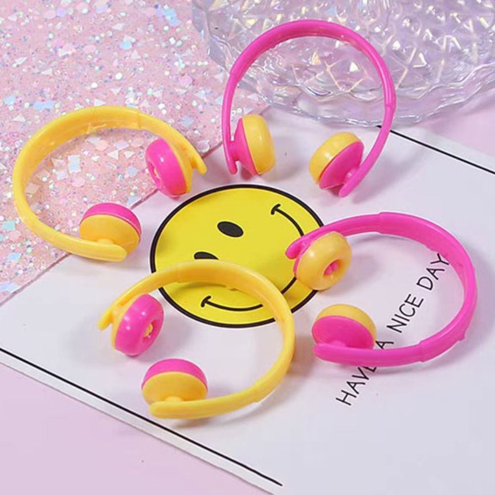 Dollhouse Props Miniature Headset Model Simulation Classic Toys Dollhouse Headphone Model 3.8cm Plastic Doll Headset Toy