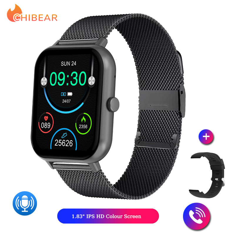 Nowy Smartwatch 2025 Dla Kobiet i Mężczyzn Prezent Pełny Ekran Dotykowy Zegarki Sportowe zdatność Połączenia Bluetooth Smartwatch Damski Dla Androida i iOS: BIAŁY