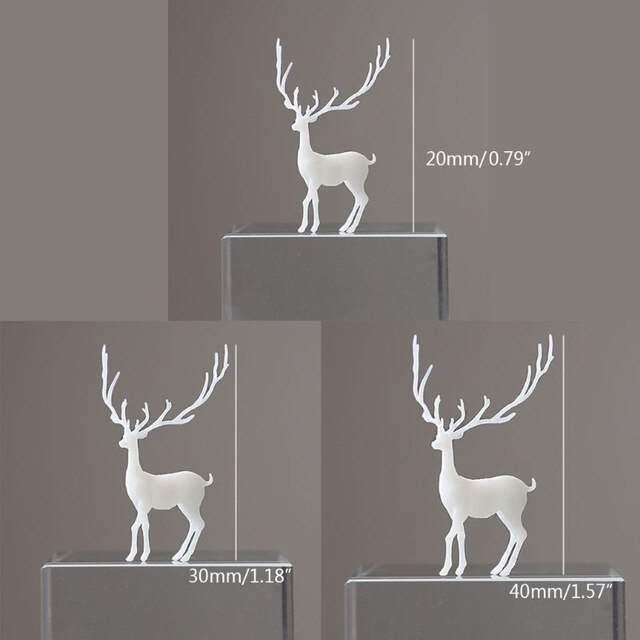 3 sztuk 3D trójwymiarowy las mikro krajobraz wypełniacz akcesoria przezroczysta żywica epoksydowa klej DIY wypełniacz dekoracje ełk deer tryb: Mix 1