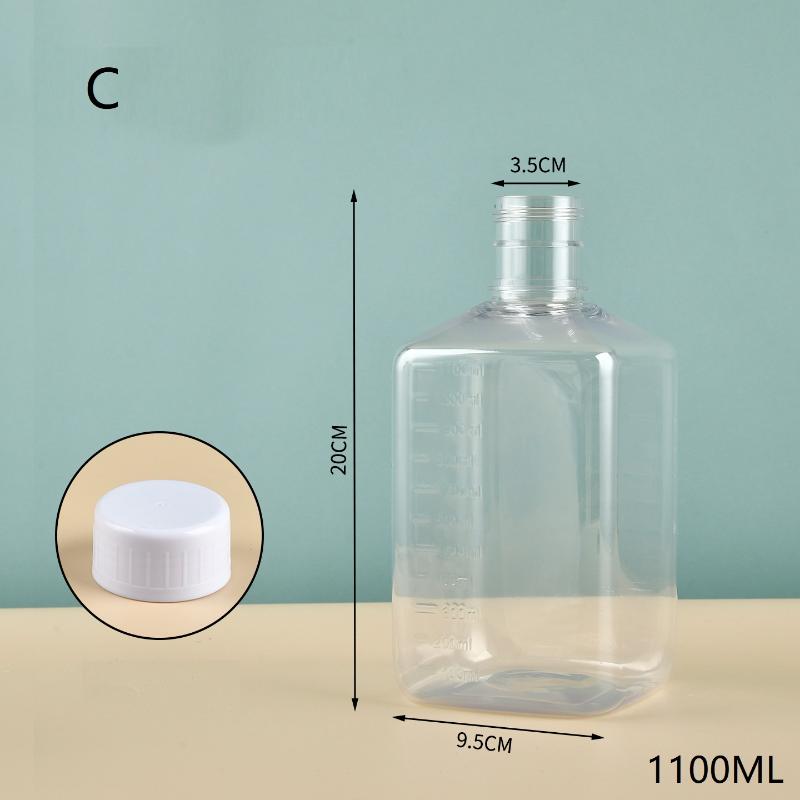 Siroopdispenser voor koffiebar Plastic siroop lege flessen Dispenserfles met deksel Keukencontainer Multifunctioneel: lichtgeel