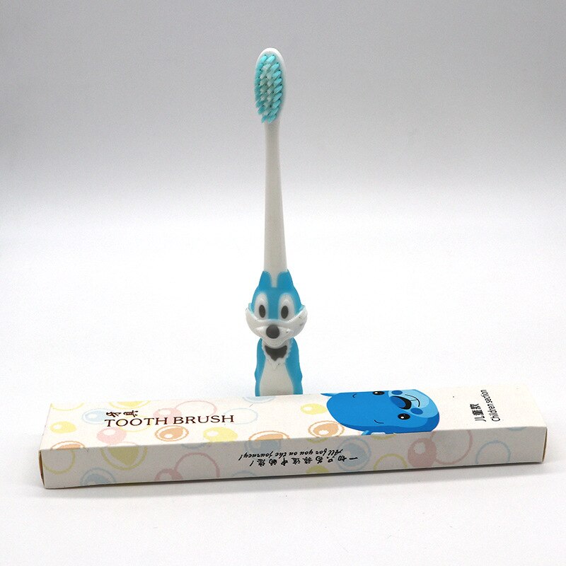 Kids Toothbrush Infant Toothbrush with Handle Silicone Oral Care Cleaning Brush for Toddlers Ages 2-12: blue