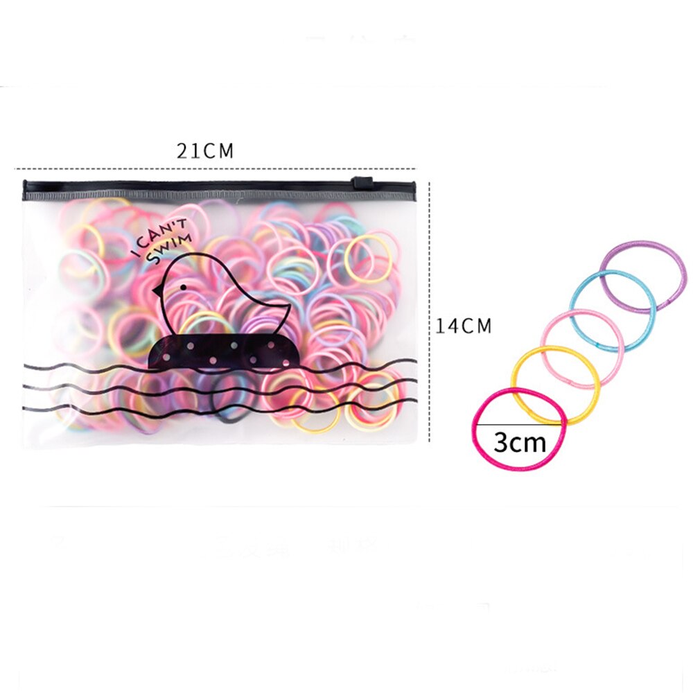 100-500 Stks/pak Meisjes Kleurrijke Elastische Rubber Band Kinderen Hair Gum Leuke Haarband Voor Baby Meisje Paardenstaart Houder haar Accessoire