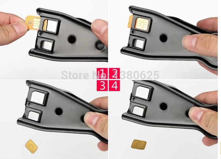 70024 verkoop 5 in 1 Universele Dubbele Snijden Sim Card Micro & Nano Dual Cutter voor iPhone 4 4 s 5 5 s 5c 5