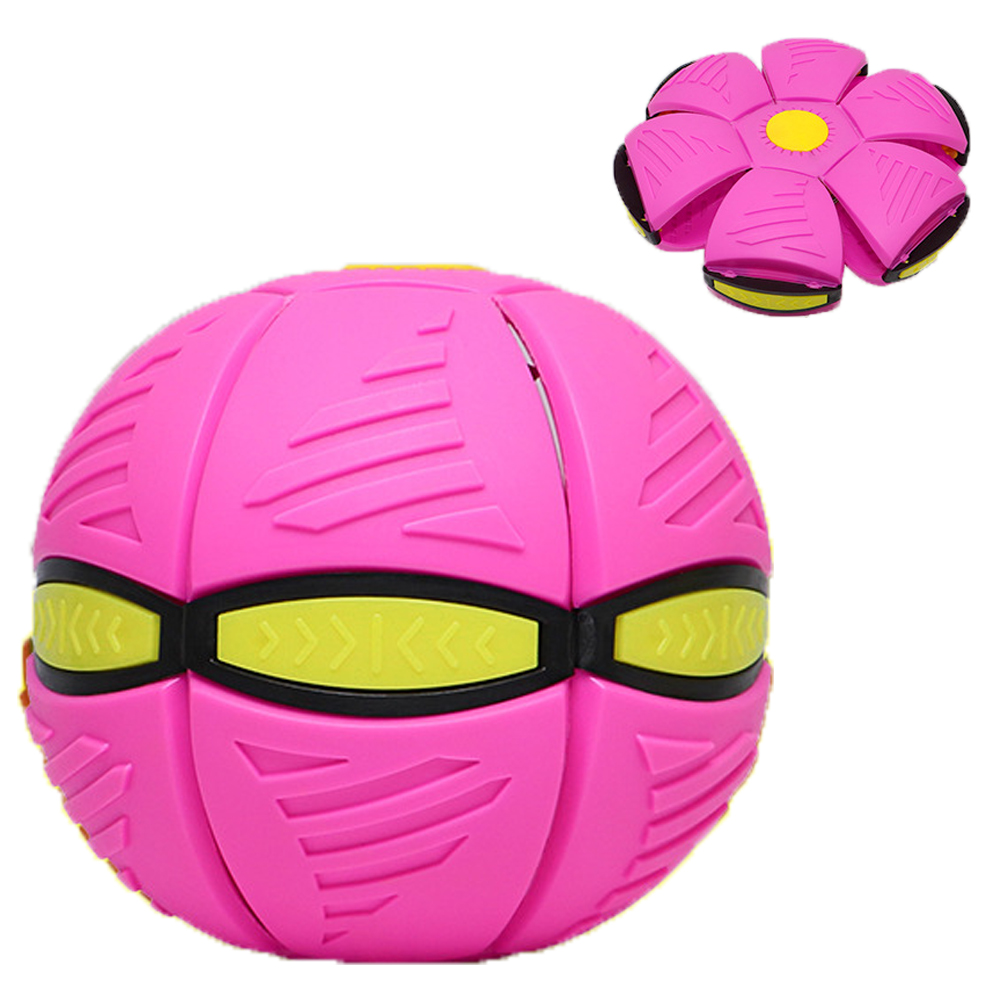 Ufo-flugscheibe, flache wurfscheibe mit led-licht und musik, spielzeug für kinder, basketballspiel für draußen im garten, magischer, deformierter ball, 23cm bälle