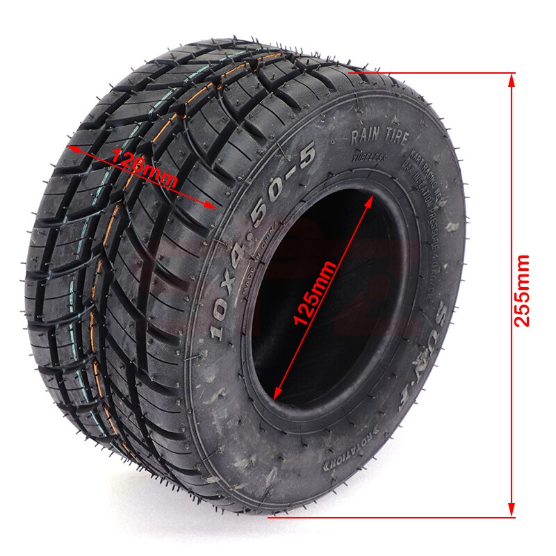 Neumático de Karting competitivo en el campo, accesorios para Go Kart, 10x4,50-5 pulgadas