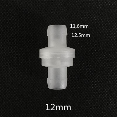 1Pcs 3mm-12mm Mini Plastic One Way Non Return Flow Back Check Valve For Oil Water Tube: 12mm