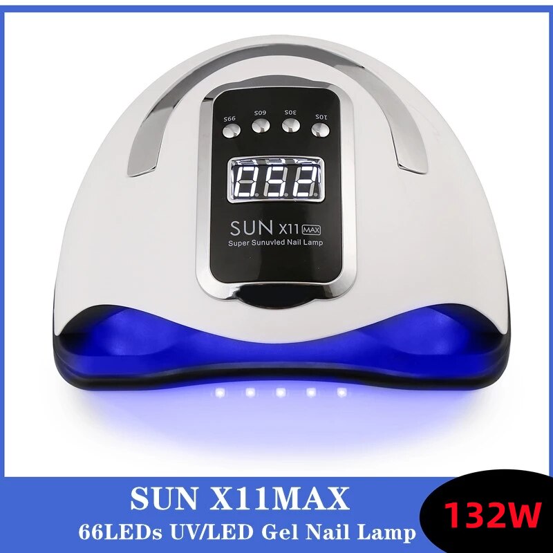 280W SUN X11MAX Nail Dryer Machine 66 LEDs Lamp Quick-drying Gel Polish UV Lamp Timer Auto Sensor Manicure Pedicure Salon Tools