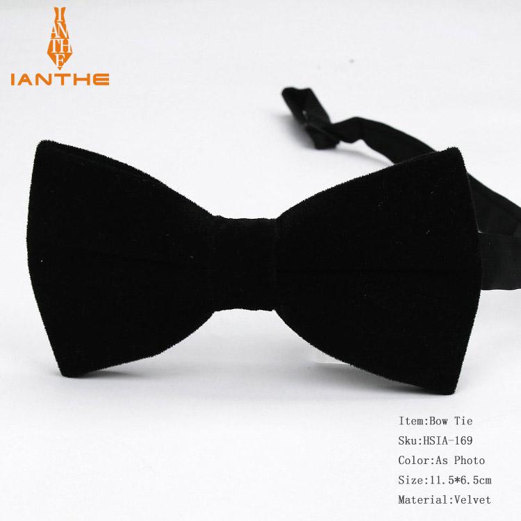 Ianthe – nœud papillon en velours pour hommes, couleur unie, couleur bonbon, vêtements de cou à la: IA169