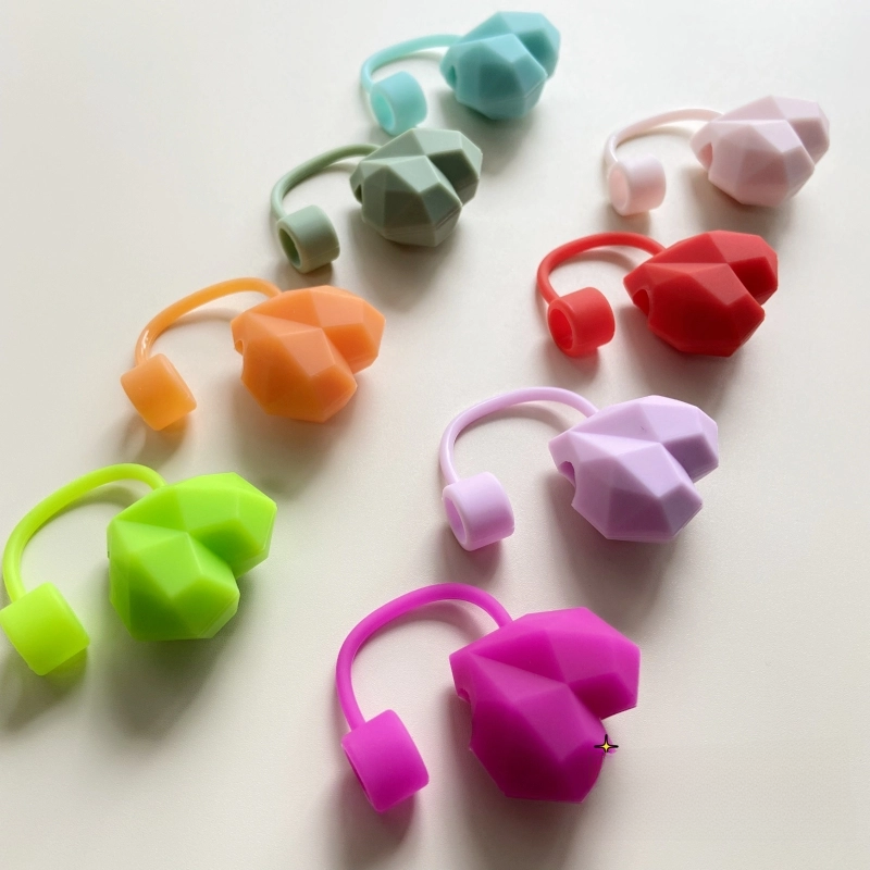 Corações bonitos palha cobre tampa para stanley copo acessórios tumbler 40oz kawaii silicone palha rolha dicas capa para canudos de 10mm