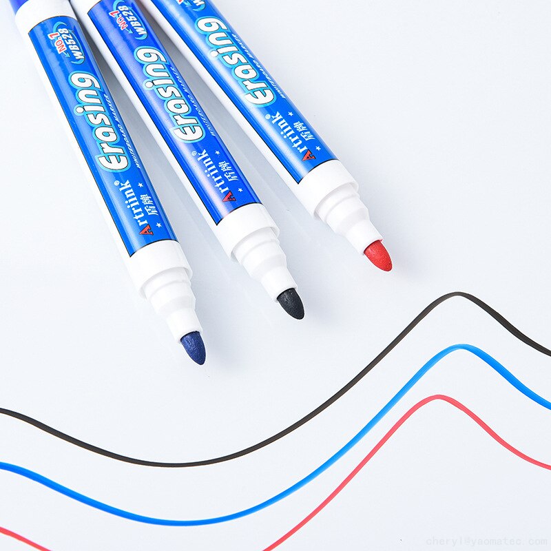 10Pcs Whiteboard Pen Uitwisbare Marker Marker Kantoor Onderwijs Reclame Niet Laat Marks Grote Kop Pen Waterbasis Tekening pen
