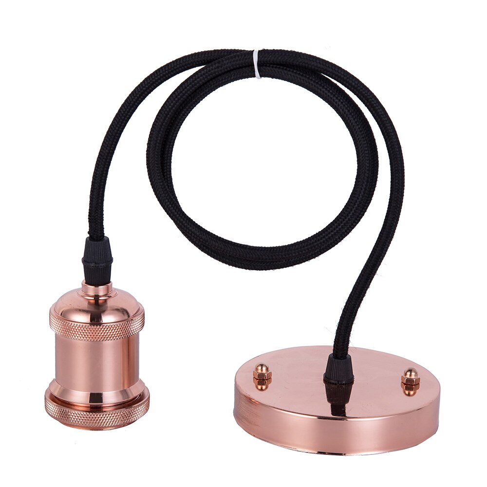 Prijs Vintage E27 Socket Aluminium Retro E27 Lamp Houder Voor Led Lamp Houder Led Lamp Base: Rose Gold