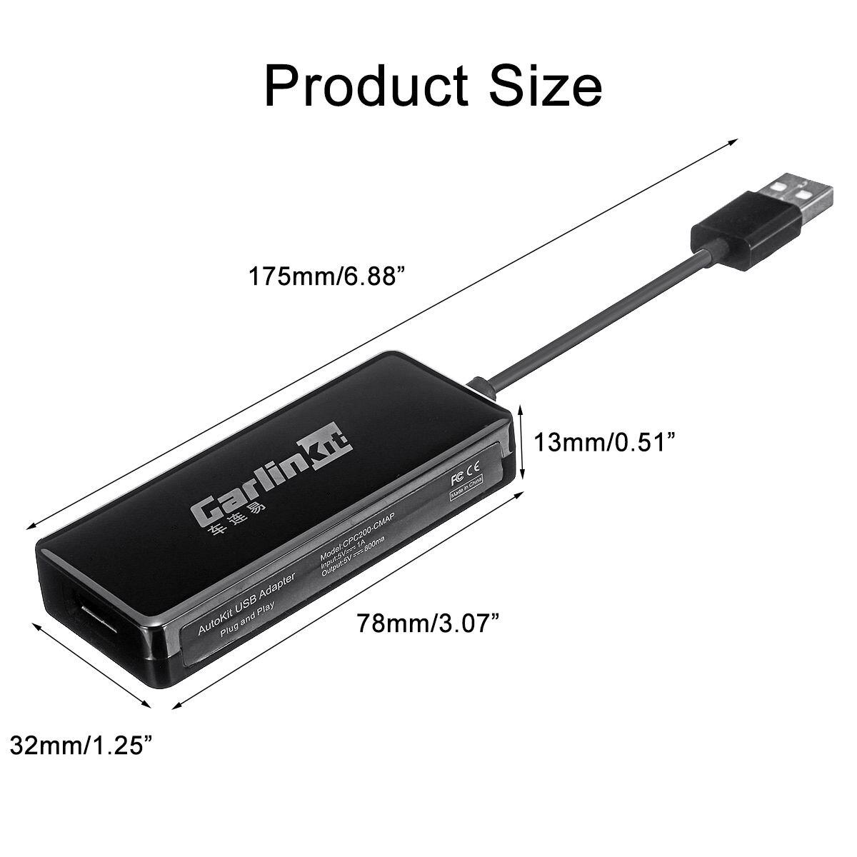 Carlinkit USB akıllı bağlantı Apple Carplay Dongle için Android GPS