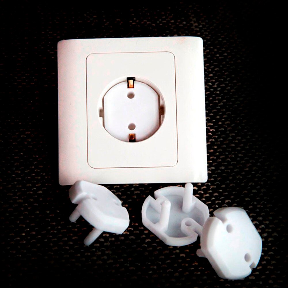 10 stuks anti-elektrische schok stekkers beschermhoes eu stopcontact baby kinderen kinderbeveiliging bescherming
