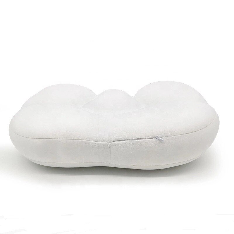 Almohada acogedora mágica 3D para el hogar, cojín ergonómico de microbolas de aire para el sueño profundo, para descomprimir la cama, descanso para la cabeza y el cuello: white
