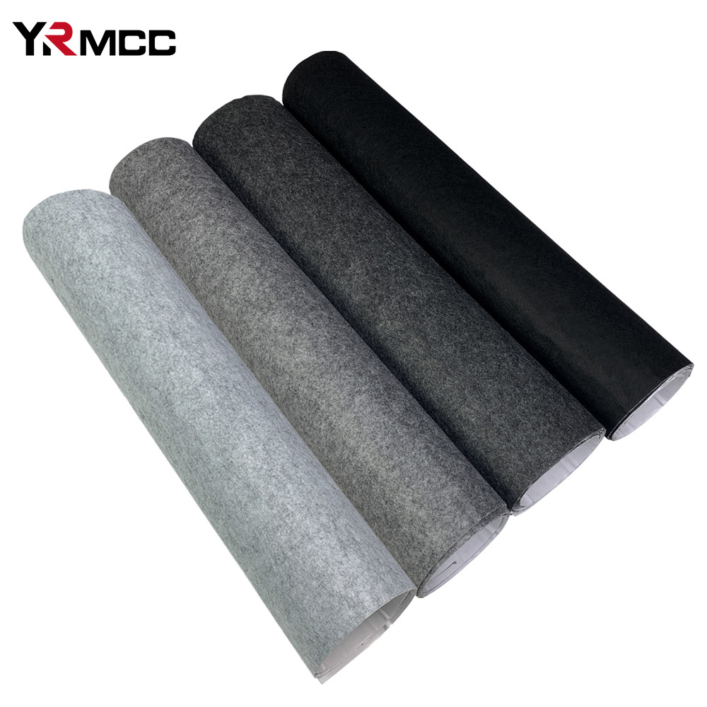Bilforing teppe filt stoff selvklebende teppe 50 x 100cm ikke-vevd stoff lydisolerende filt hjem campingvogn gjør-det-selv for bilklistremerker