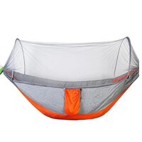 MYJ Portable Outdoor Camping Hammock Automatic Quick Opening Mosquito Free Hammock Fabric Hanging Bed Hunting Swing Pop-up tent: Red