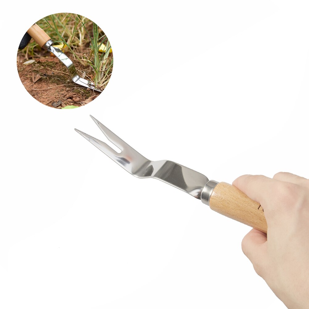 Gadgets de culture, outil manuel, dissolvant de poignée en bois, plantation, coupe de jardin légère, fourchette de désherbage manuelle, repiquage