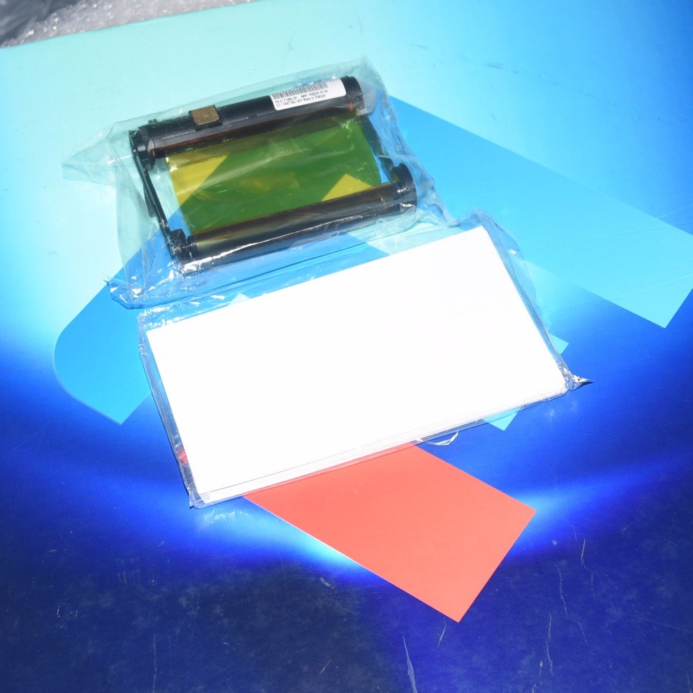 free shiping 1sets photo paper and 1 ribbon for Original HITI P110S photo print paper