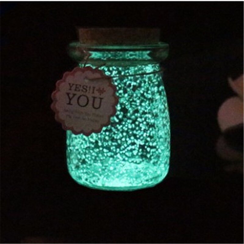 10g leuchtend Sand glühen in das dunkel oben Party DIY Helle Farbe Stern wünschen Flasche Leuchtstoff Partikel Spielzeug