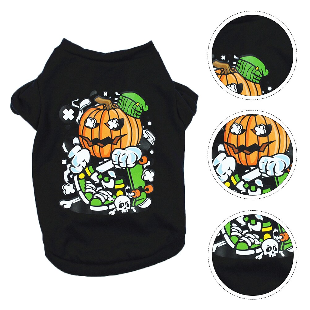 1pc roliga bekväma t-shrit hundkläder i mjuk bomull (l, mörkblå)