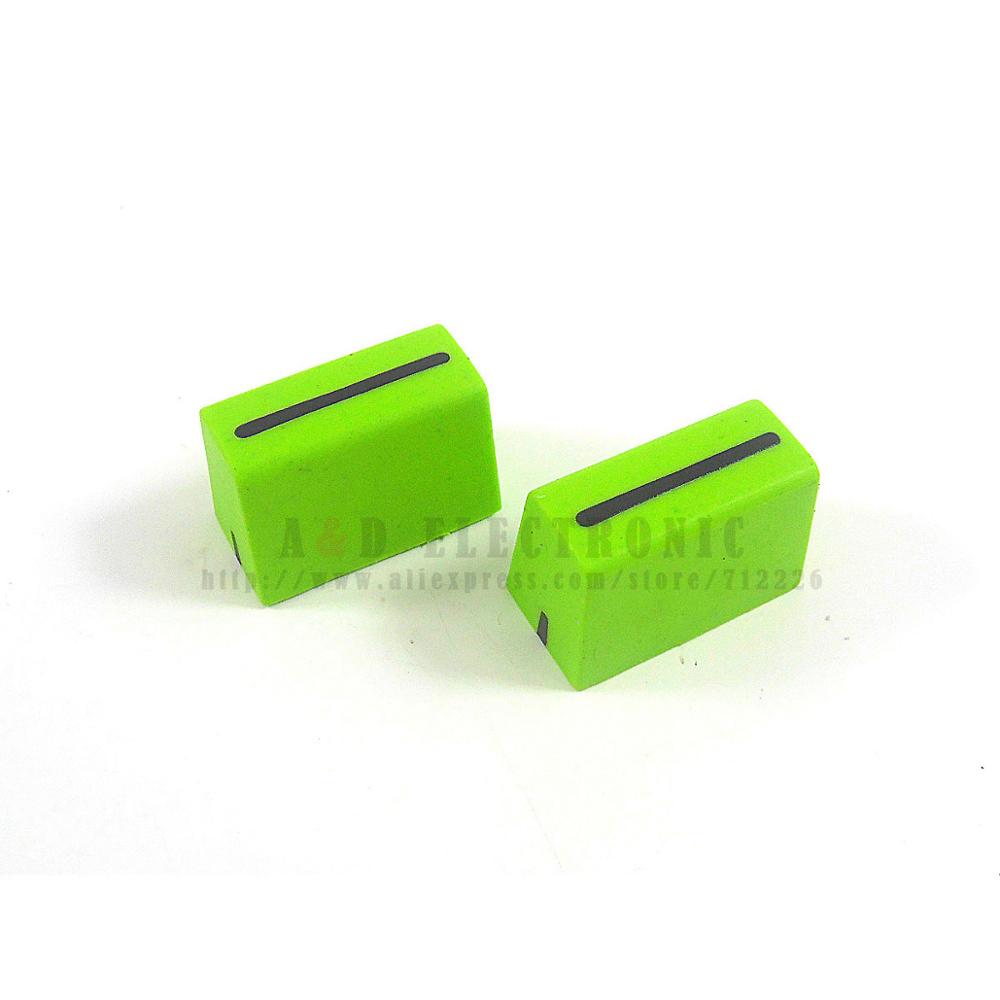 Tapa de Fader para potenciómetro de deslizamiento recto, 22mm x 14mm, color verde oscuro, para RANE TTM-54 56, 57, 61, 68, Sixty-Eight, 10 Uds.