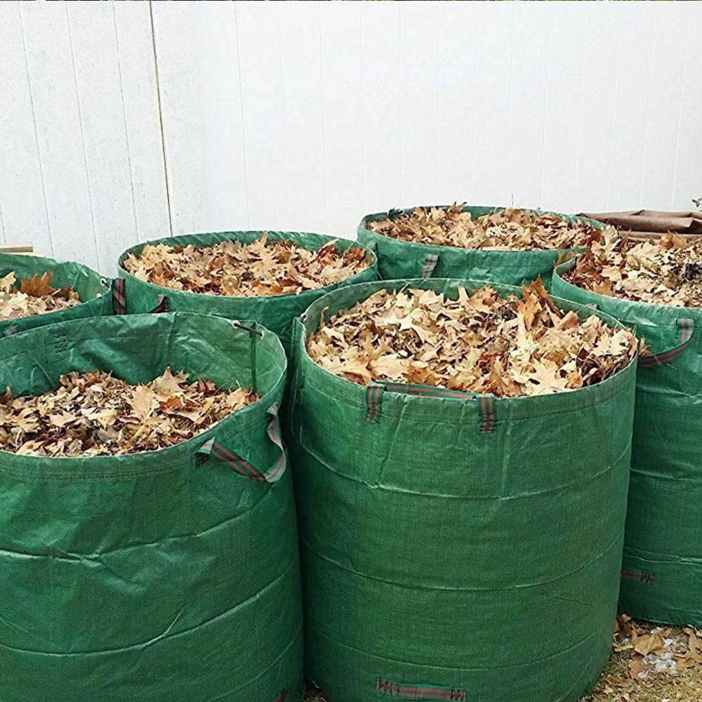 Havefaldne blade affaldspose løvfældende grenbladopsamlingspose foldning og opbevaring af flad container