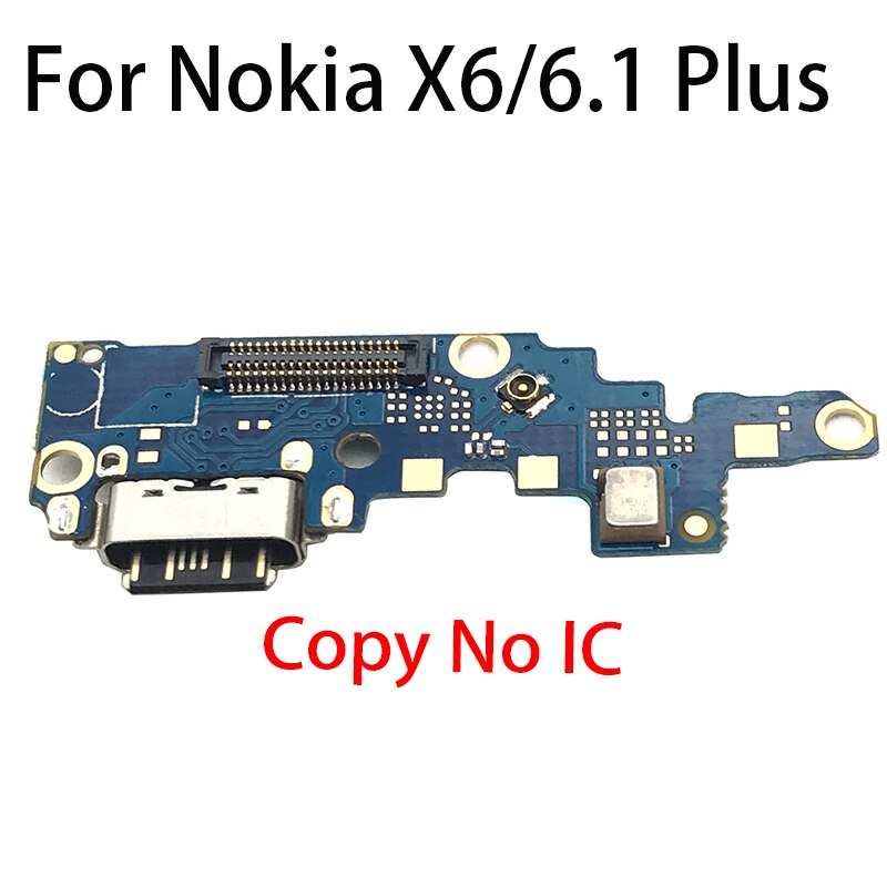 Alkuperäinen usb lataus latausportti telakointiliitin mikrofonilevy flex kaapeli nokia 6 7 plus 5.1 6.1 7.1 8.1 plus  x5 x6 x7 usb board: 6.1 plus  x6 kopiota