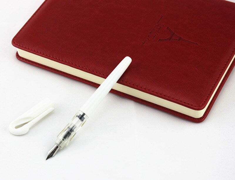 JINHAO-pluma estilográfica de metal swan de , pluma transparente de tinta de 0,5mm, papelería, suministros escolares de oficina, para nuevos estudiantes: White