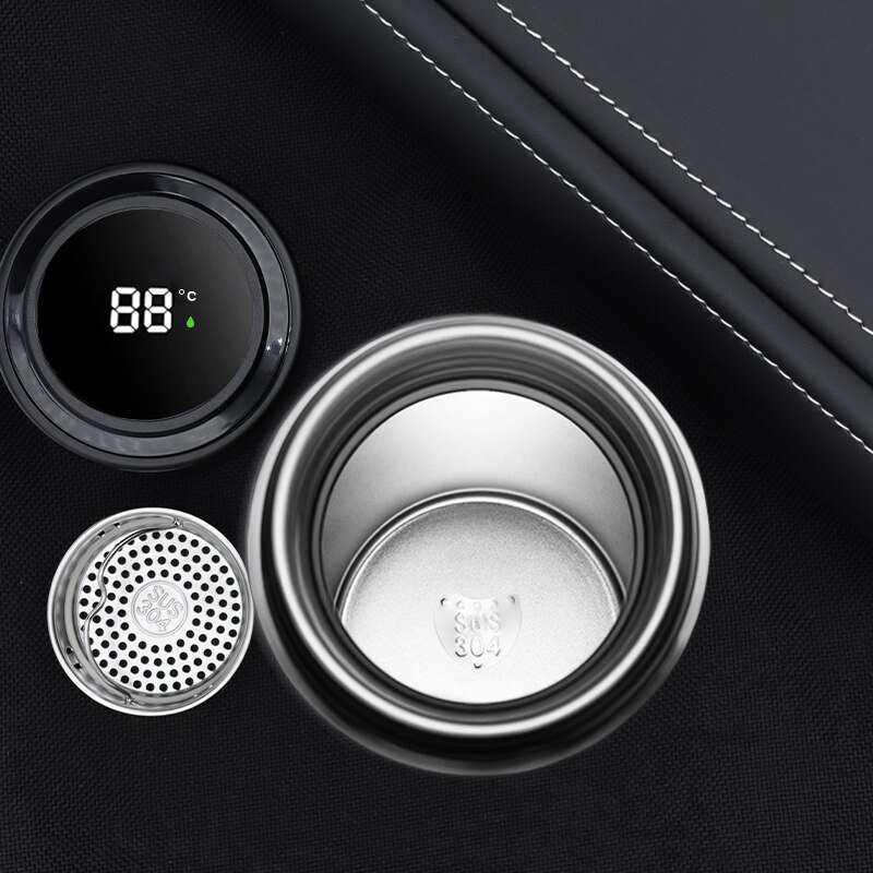 500ml inteligentny wyświetlacz cyfrowy dotyk samochodu temperatury termos ze stali nierdzewnej dla MG HS akcesoria samochodowe