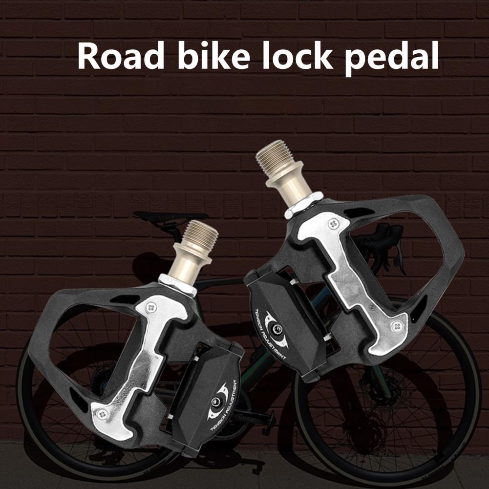 Juego de pedales de autosujeción SPD, rodamiento de Cassette de nailon, Sistema de tensión ajustable, pedales sin clip para bicicleta de carretera, 1 Juego