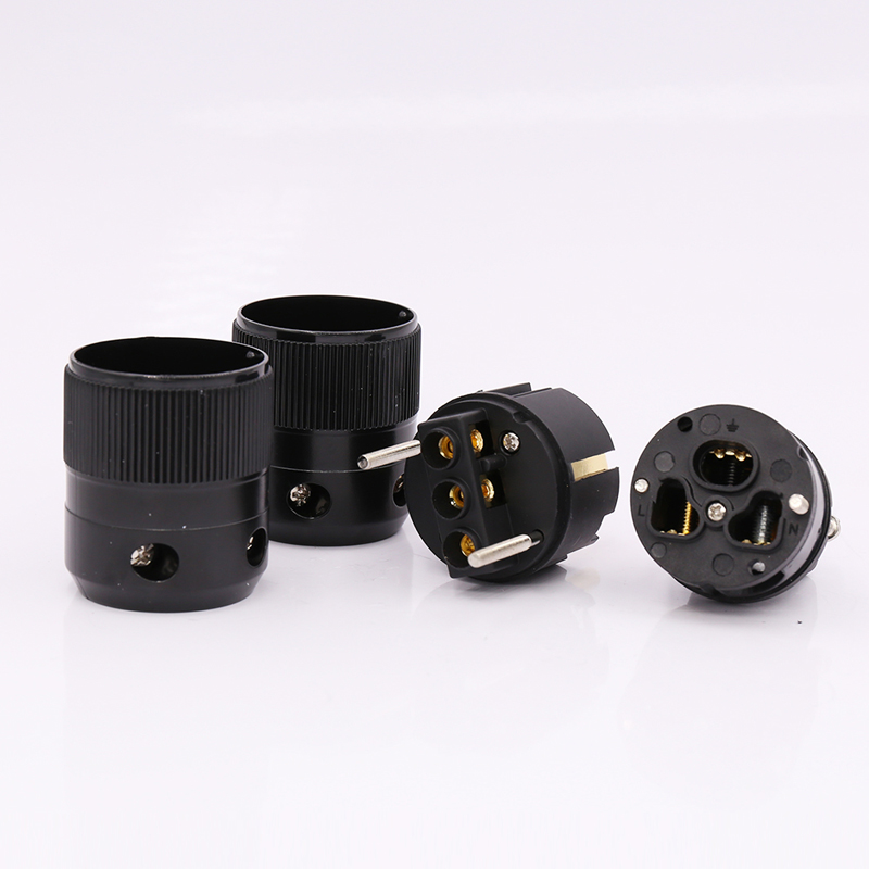 DIY Gold-Plated HiFi Power Cable Plug Set - EU/US SCHUKO To IEC C15
