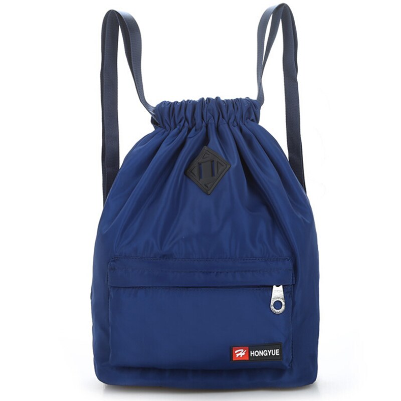 Large Capacity Waterproof Sports Bag Women Men Bundle Mouth Sport Backpacks For Gym Fitness Running Bag Sports Accessories: Blue Color