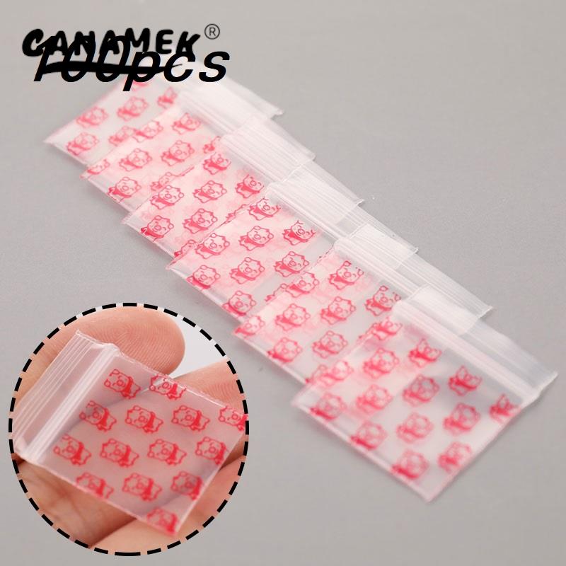 100 stk mini zip lock poser billigere liten plast glidelås pose plast emballasje poser ziplock pille emballasje poser ziplock bag