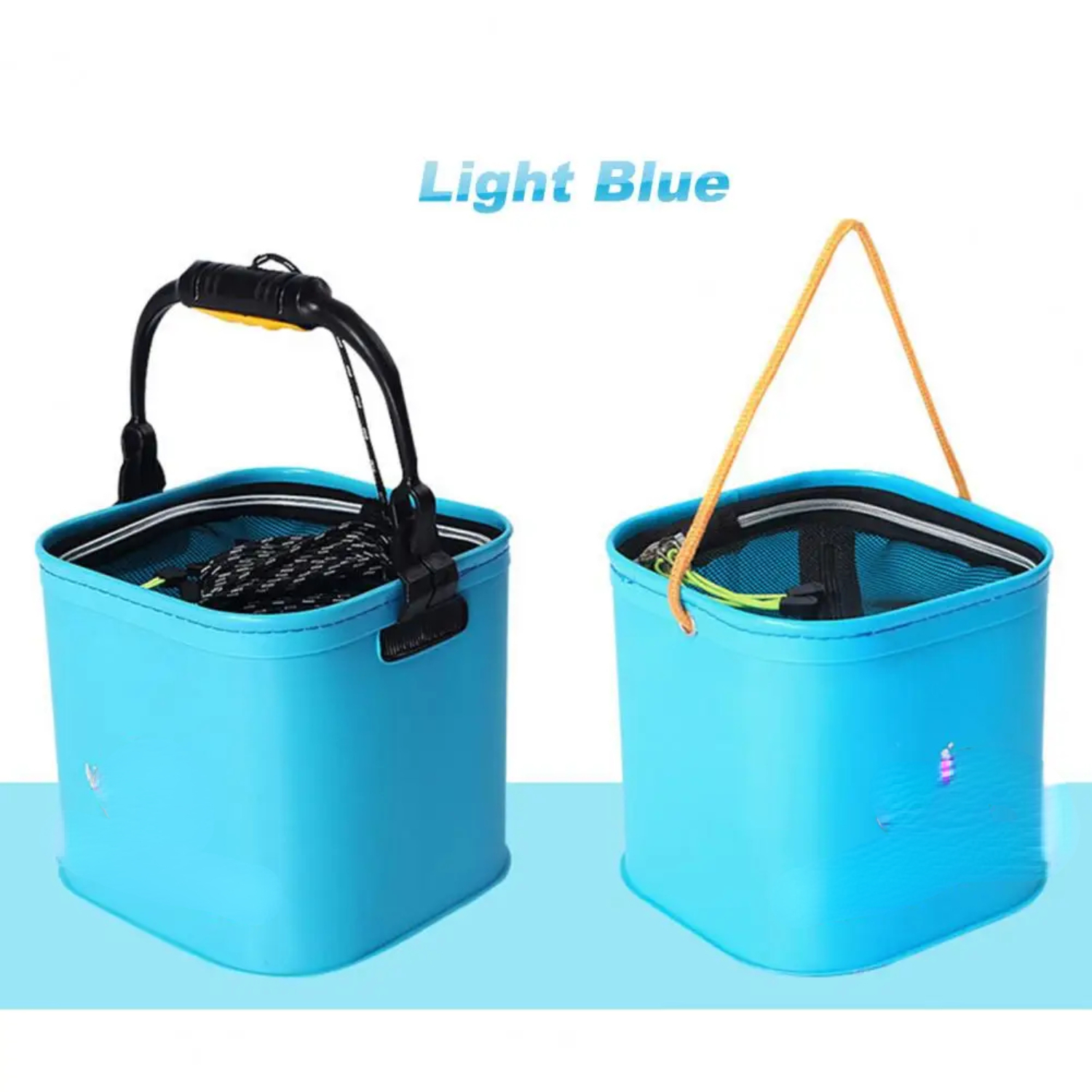 Fishing Wear Resistant Portable Folding Bait Bucket - Multifunctional Water Container