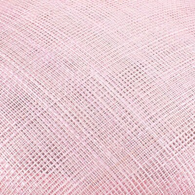 4-Layer sinamay wedding party headpiece with flowers bride wedding headwear women occasion banquet lady fascinators hat: Pink