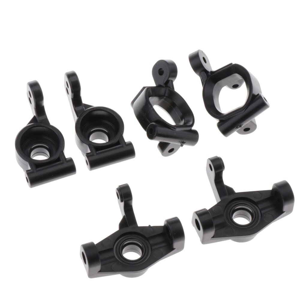 6pcs RC 1:14 Plastic Hub Carrier Upgrade Parts Black for WLtoys 144001 Car