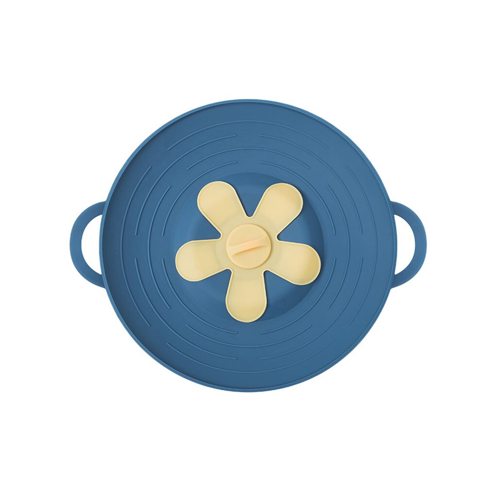 Kitchen Gadgets Flower Silicone Lid Spill Stopper Pot Cover 28cm Diameter Cooking Pot Lids Utensil Cooking Tool: Default Title