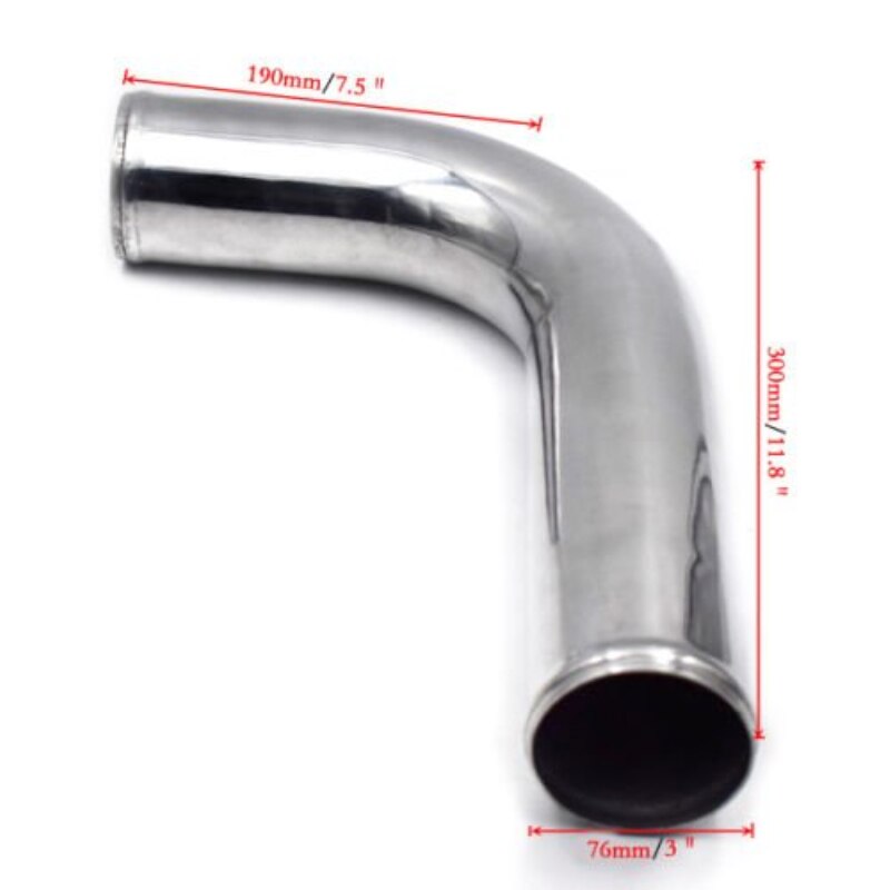 3 inch/76mm 90 Degree Elbow Aluminum Turbo Intercooler Pipe Piping Tubing Newest