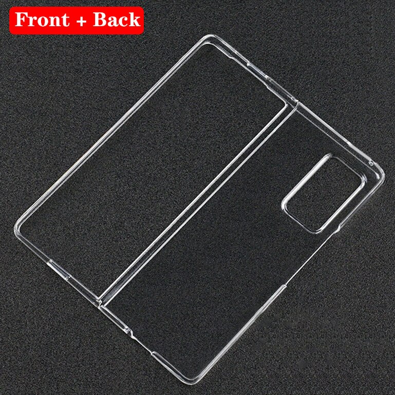 Front Back Protective Case Cover for Samsung Galaxy Z Fold 2 Shockproof TPU Transparent Phone Cases Covers for Galaxy Z Fold2: front back case